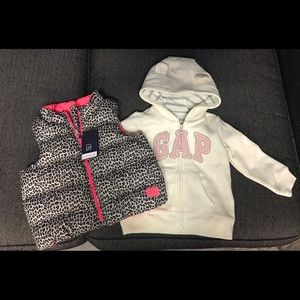 Baby Gap Hooded Sweatshirt and Puffer Vest